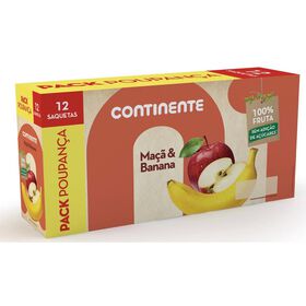 Pack  Saquetas De  Maçã E Banana +8M Continente 12 X 90 gr