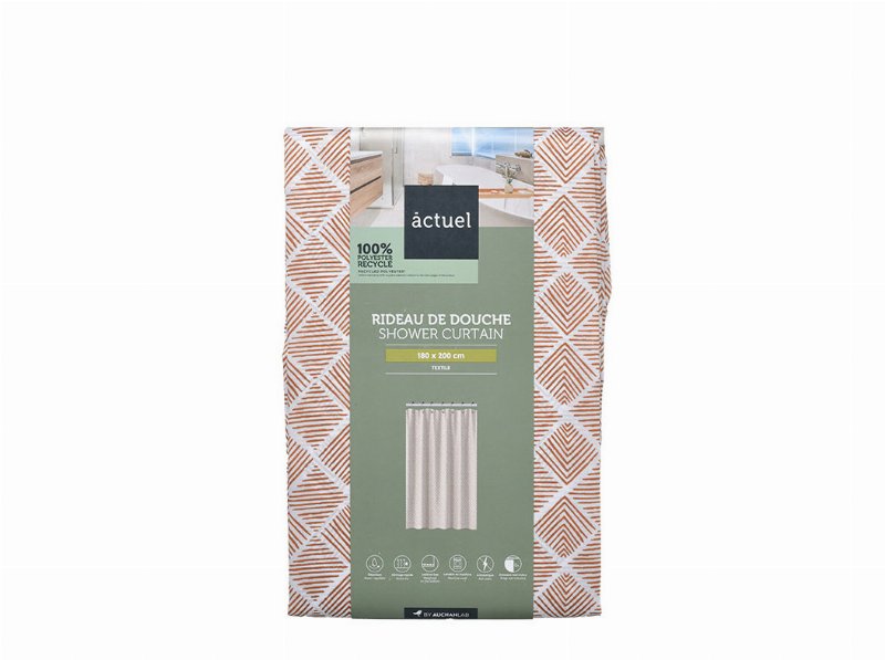 Cortina Duche Poliester Reciclado Actuel Estampada 180X200Cm