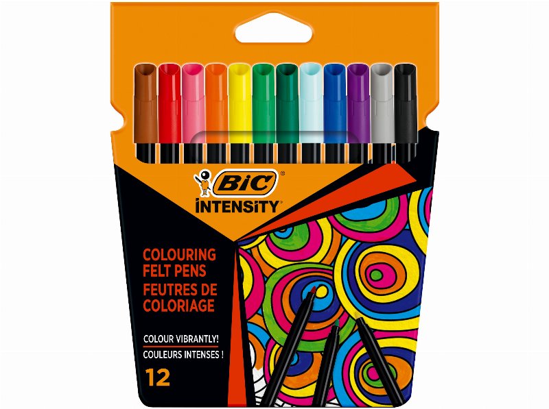 Marcadores Colorir Bic Intensity 12 Unidades