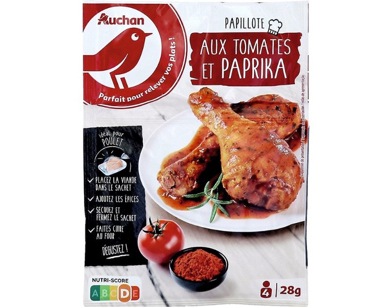 Tempero Auchan De Forno Base Pimenta E Tomate Frango 28 g