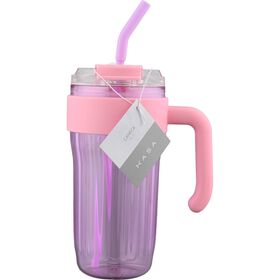 Caneca Strips 850 ml Roxo E Rosa Kasa