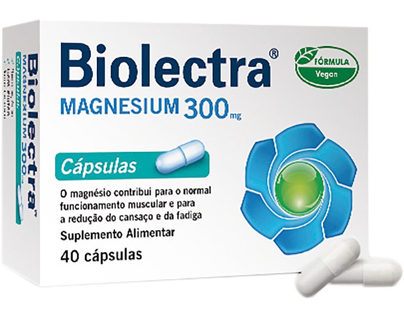 Suplemento Biolectra Magnesium 300 Mg 40 Capsulas