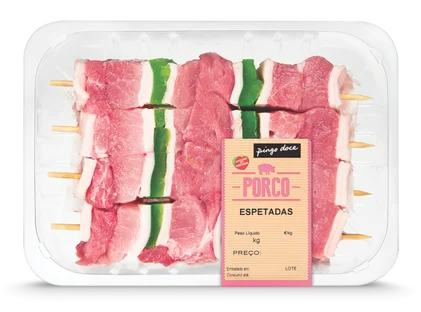 Espetadas De Porco Embaladas Pingo Doce 0.57Kg