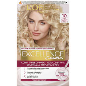Coloração Permanente Creme Louro Claríssimo 10 l'oréal Paris Excellence 1 Un