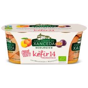Iogurte Kefir 14 Cremoso Pêssego E Maracujá Casa Grande De Xanceda 250 gr (2 Un)