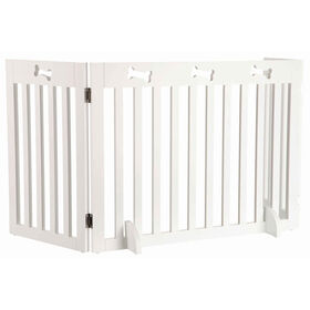 Barreira De Proteção Para Cão Com 3 Elementos Lacado Branco 82-124X61Cm Trixie 1 Un