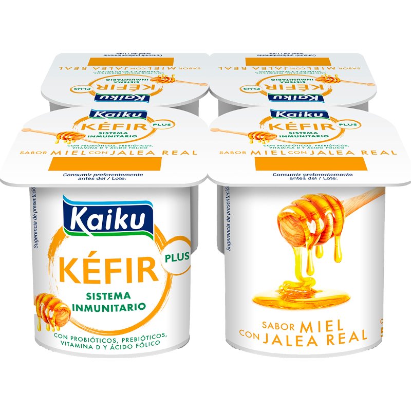Kéfir Mel Com Geleia Real Pack 4 Unidades 125 g