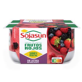 Vegegurte Base De Soja Pedaços Frutos Silvestres Sojasun    400 gr (4 Un)