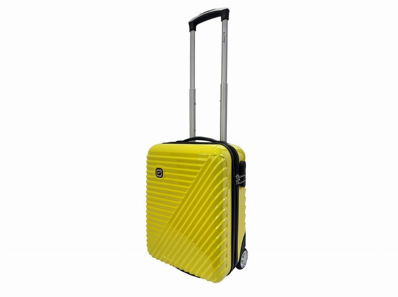 Mala De Cabine Rígida Airport Amarelo 8 Rodas 45X31X19Cm