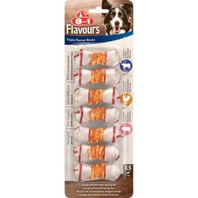 Snack Ossos Mini Para Cão Triplo Sabor 8 In 1 98 g