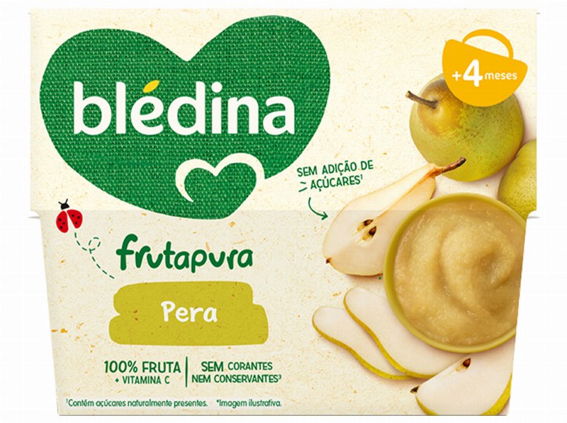 Fruta Bledina 100% Pêra 4X95 g