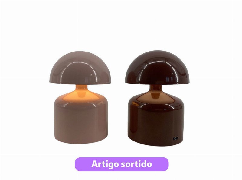 Candeeiro Cogumelo Led Actuel Cores Sortidas