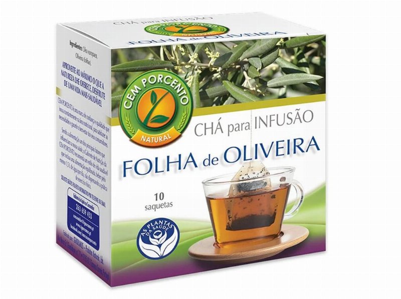Chá Cem Porcento Folha Oliveira 10 Saquetas