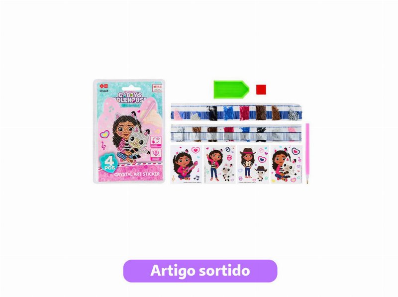 Kit Cristais Autocolantes Gabby Modelos Sortidos
