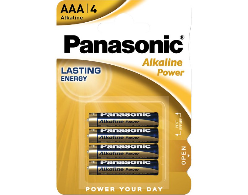 Pilha Alcalina Power Panasonic Lr03 Aaa Pack 4 Unidades