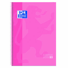Caderno Espiral A4 Pautado Rosa Oxford