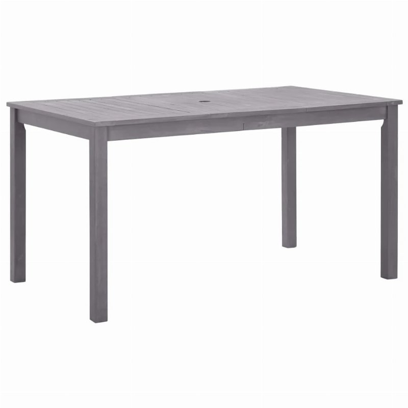 Hkh Mesa De Jardim Acácia Maciça Lavado - Cinzento