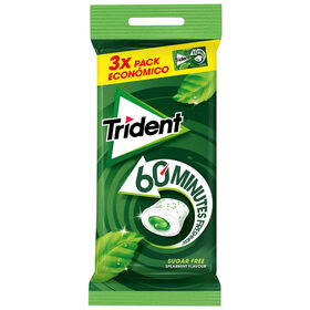 Pastilhas Elásticas 60 Minutos Spearmint Trident 60 gr (3 Un)