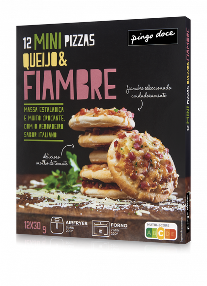 Mini Pizzas De Queijo E Fiambre Pingo Doce 0.36Kg