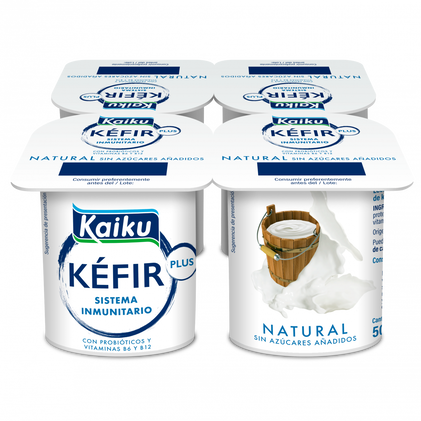 Kéfir Natural Pack 4 Kaiku 0.5Kg