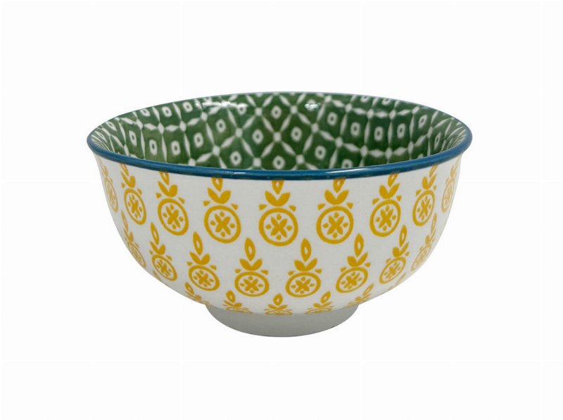 Taça Porcelana Actuel Azul / Amarela 11Cm 29 cl