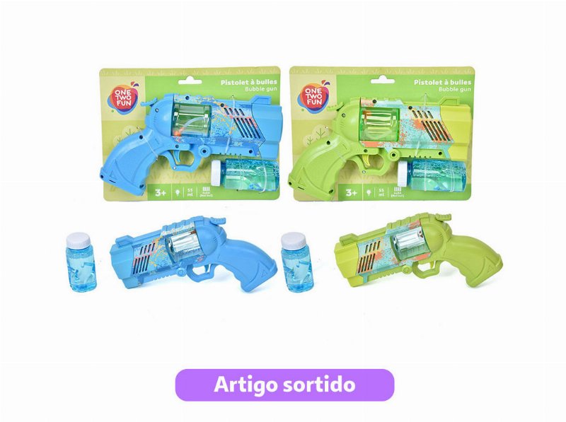 Pistola De Bolas One Two Fun Sabão Clic Clac Cores Sortidas