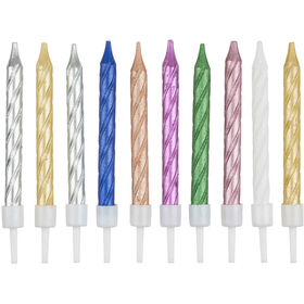 Conjunto 10 Velas Color Spiral Kasa