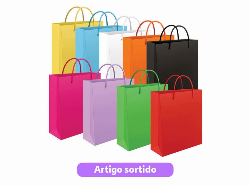 Saco De Papel Mitos Médio 22X31X10Cm Cores Sortidas