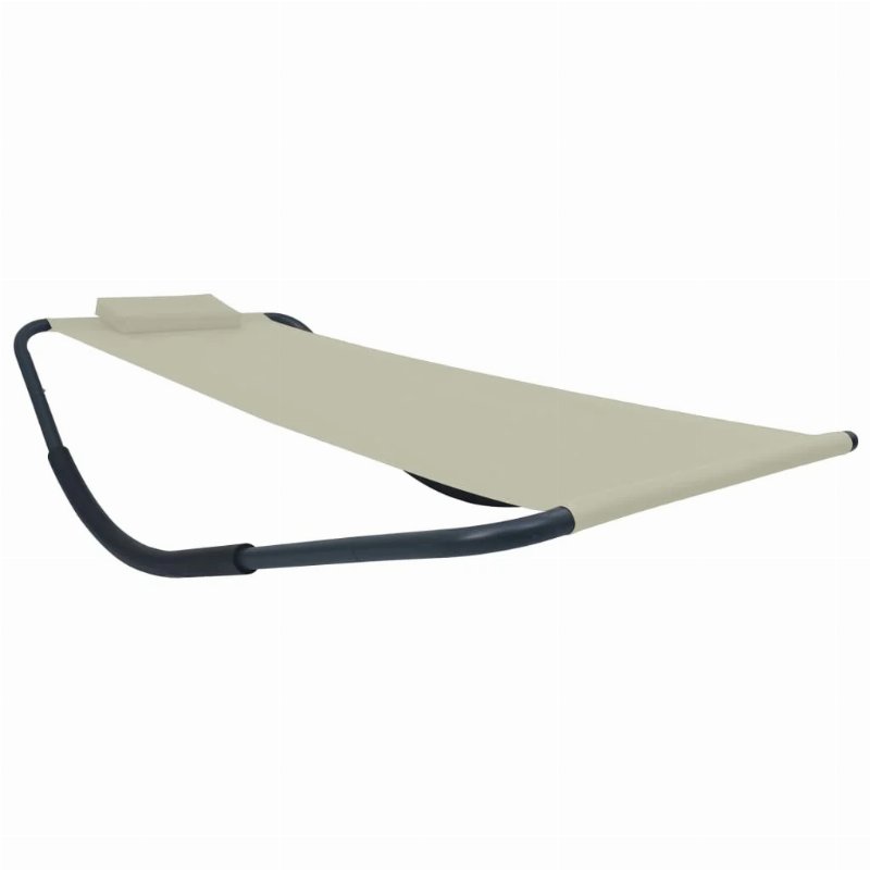 Hkh Espreguiçadeira De Jardim 200X90 Cm Aço - Creme