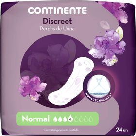Pensos Incontinência Discreet Normal Continente 24 Un