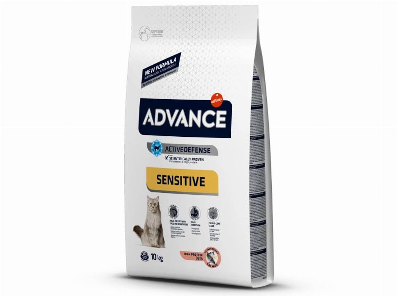 Ração Gato Advance Sensitive Salmão 10 kg