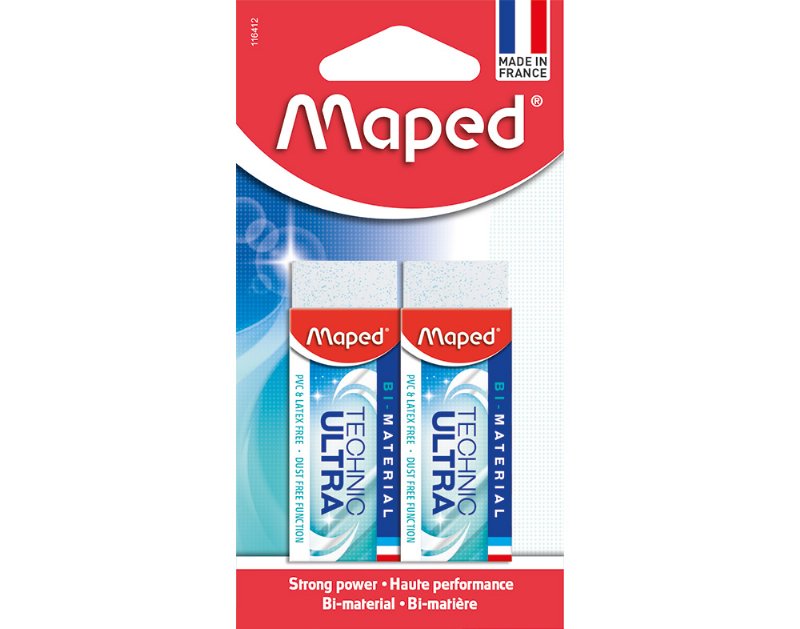Borracha Technic Maped Ultra 2 Unidades