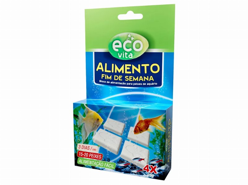 Alimento Para Peixes Eco-Vita Fim De Semana 4X25 g