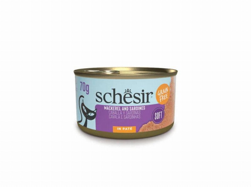 Comida Húmida Gato Schesir Paté Sardinha E Cavala 70 g