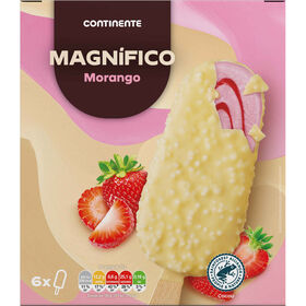 Gelado Magnífico Chocolate Branco E Morango Continente 600 ml (6 Un)