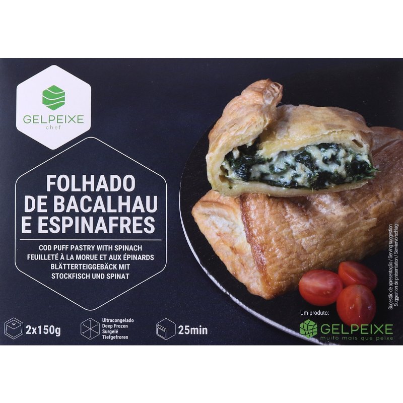 Folhado De Bacalhau E Espinafres Chef 2 Unidades 300 g