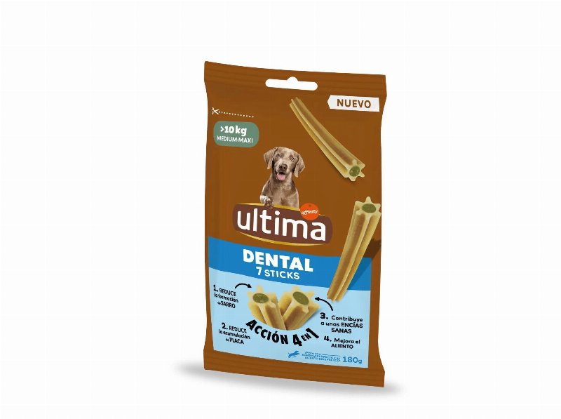 Snack Para Cão Ultima Médio / Maxi Dental Sticks 180 g 7 Unidades