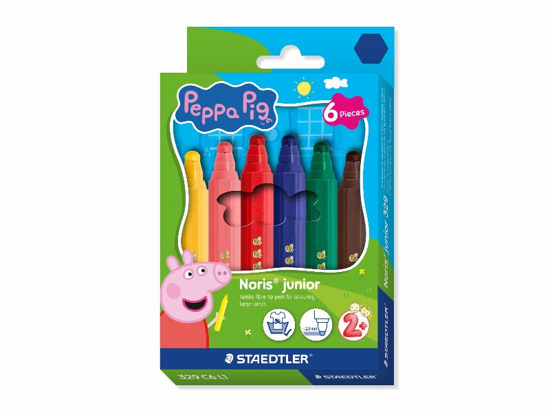 Marcadores Colorir Staedtler Peppa Pig 6 Unidades