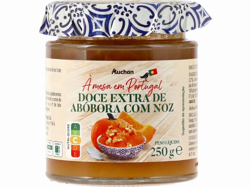 Doce Extra Auchan "À Mesa Em Portugal" Abóbora Com Noz 250 g