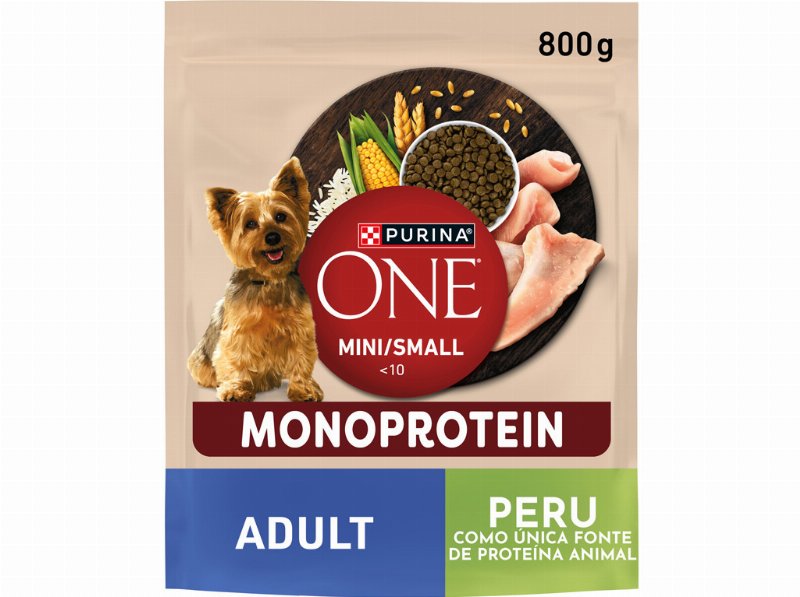 Ração Cão Purina One Mini Monoprotein Peru 800 g