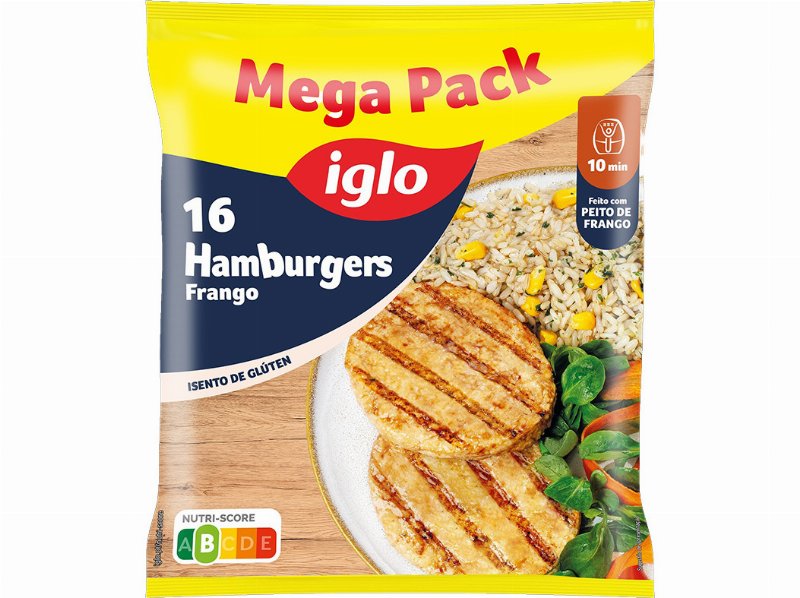 Hamburgueres Iglo Frango Sem Glúten 16Un 960 g