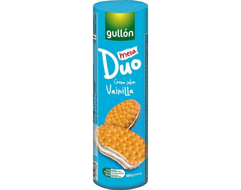 Bolacha Gullon Mega Duo Baunilha 500 g