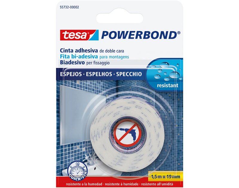 Fita Bi-Adesiva Montagem Espelho Tesa 1Rolo 1.5Mx19Mm