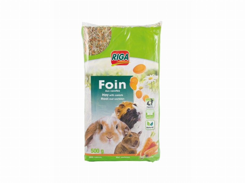 Feno Para Roedores Riga Com Cenoura 500 g