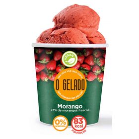 O Gelado Morango Vegan 460 ml