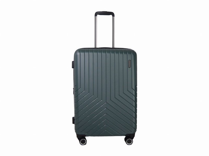 Mala De Viagem Rígida Airport Verde Metal 8 Rodas 45X67X27Cm