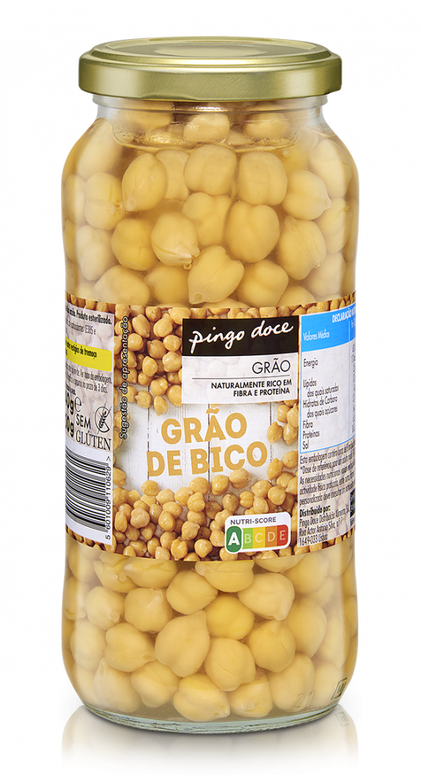 Grão De Bico Cozido Em Frasco Pingo Doce 0.4Kg