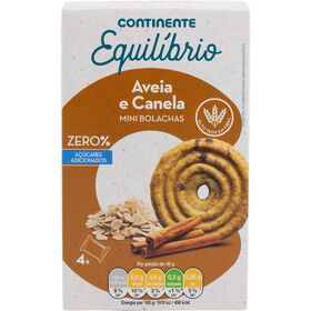 Bolachas Aveia E Canela Continente Equilíbrio 160 gr