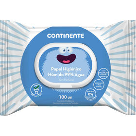 Papel Higiénico Húmido Continente 100 Un
