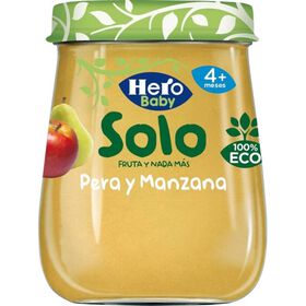 Boião De Fruta Pera E Maçã +4M Hero Baby 120 gr